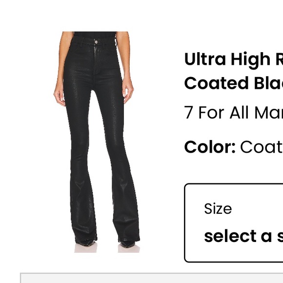 Ultra High Rise Skinny Boot in Coated Black - Picture 2 of 3